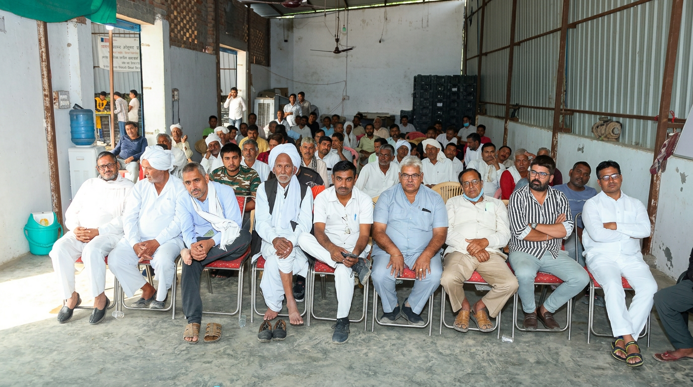 Farmer meeting in progress at the FPO